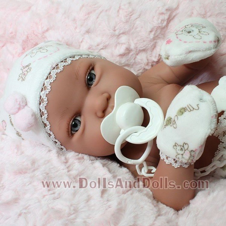 Newborn Pipa pillow girl with pacifier