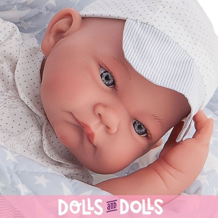 Antonio Juan doll 42 cm - Newborn Nico boy and padding blanket