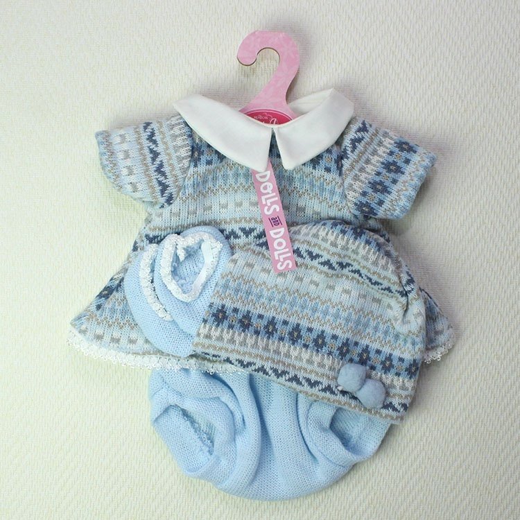 Antonio Juan - Blue set with panties, hat and booties 40-42 cm