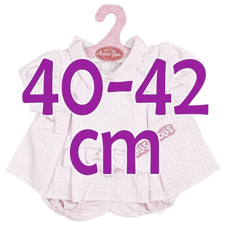 Outfit for Antonio Juan doll 40-42 cm - Lilac printed dress with headband