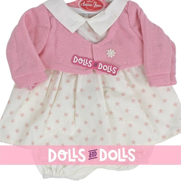 Outfit for Antonio Juan doll 40-42 cm - Pink star printed outfit with pink jacket