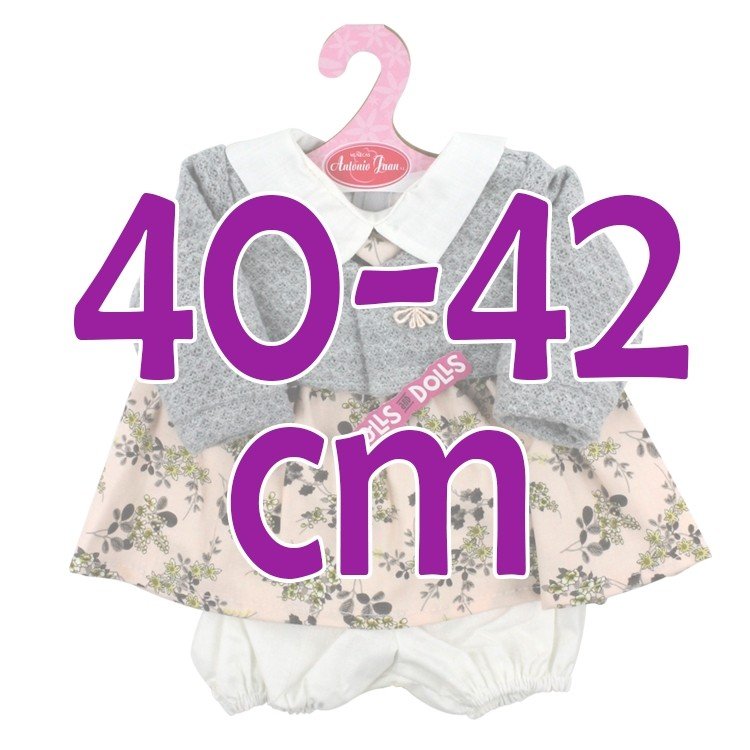 Outfit for Antonio Juan doll 40-42 cm - Floral printed dress with jacket