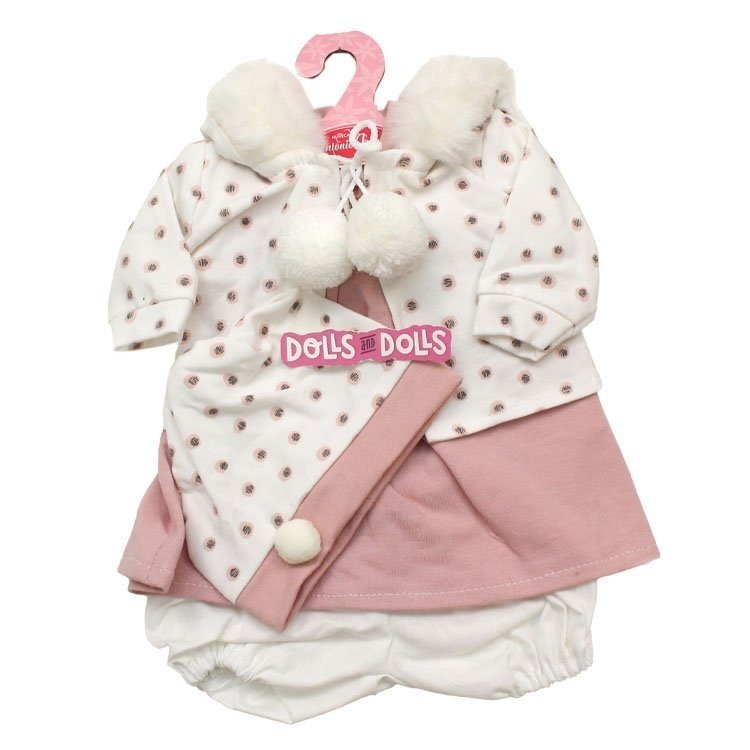Outfit for Antonio Juan doll 33-34 cm -Pink dress with jacket and hat