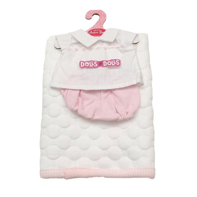 Antonio Juan doll 33-34 cm Outfit - White blanket and pink and white outfit