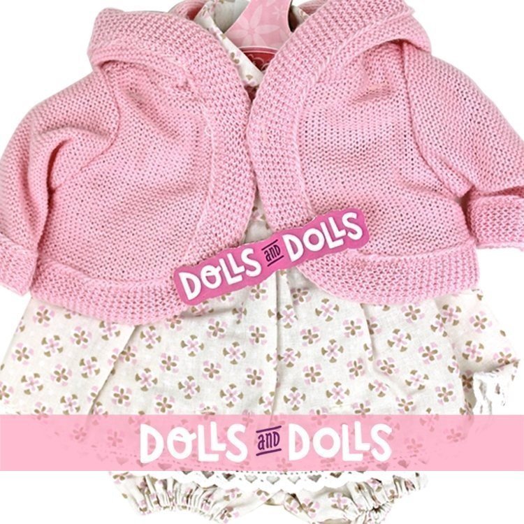 Outfit for Antonio Juan doll 33-34 cm - Printed outfit with pink jacket