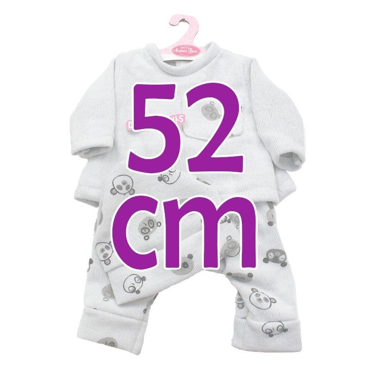 Outfit for Antonio Juan doll 52 cm - Mi Primer Reborn Collection - Grey bear print outfit
