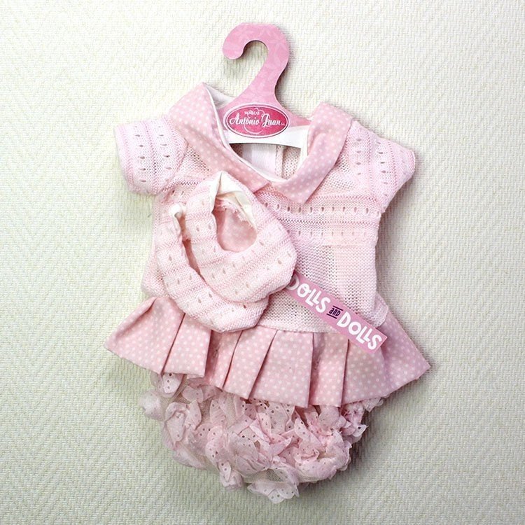 Outfit for Antonio Juan doll - Pink set with booties 40-42 cm