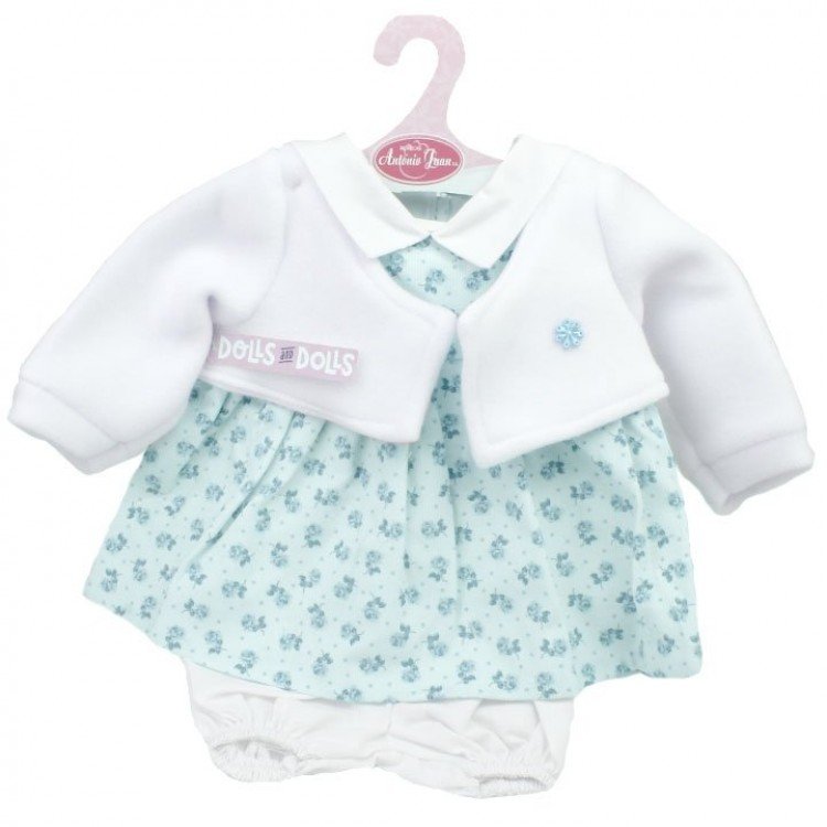 Outfit for Antonio Juan doll 40-42 cm - Flower printed dress with white jacket