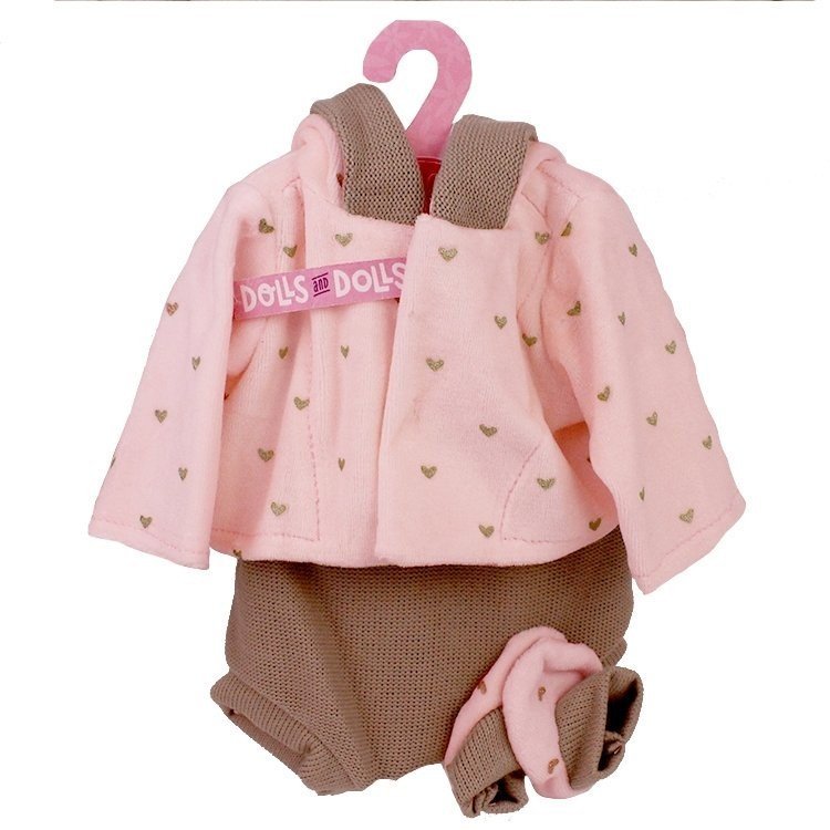 Outfit for Antonio Juan doll 40-42 cm - Brown outfit with jacket and booties