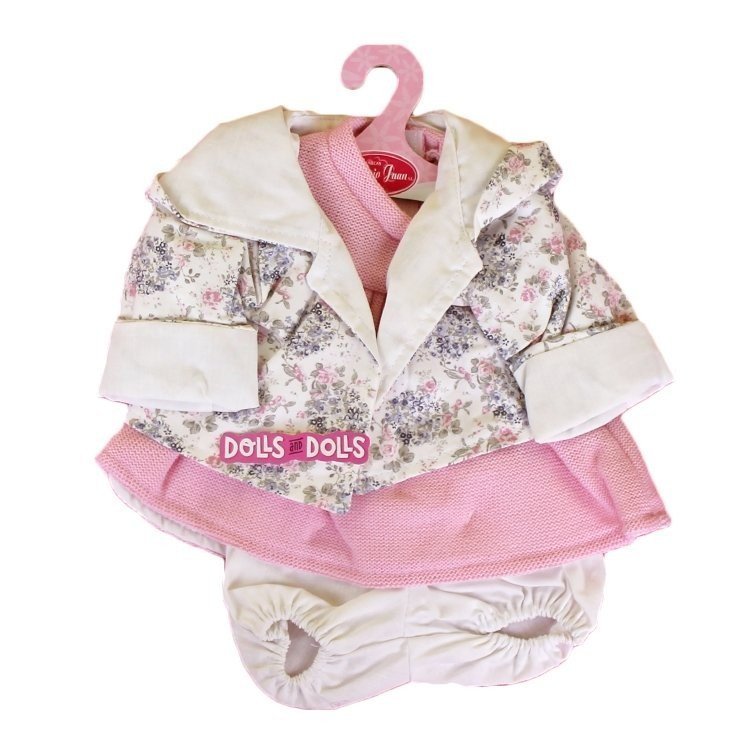 Outfit for Antonio Juan doll 40-42 cm - Pink outfit with flower printed jacket