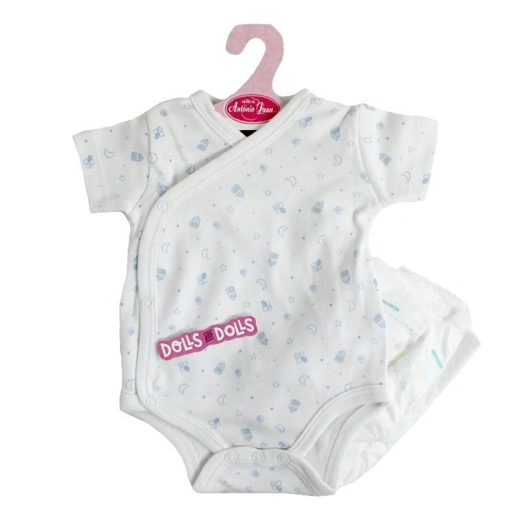 Outfit for Antonio Juan doll 40 - 42 cm - Sweet Reborn Collection - Printed body with nappy