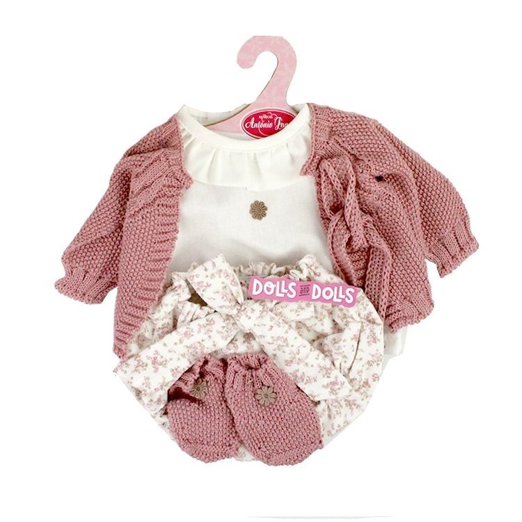 Outfit for Antonio Juan doll 40 - 42 cm - Sweet Reborn Collection - Flower printed outfit with booties