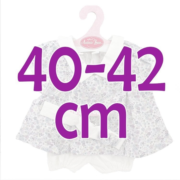 Outfit for Antonio Juan doll 40-42 cm - Flower printed dress with headband