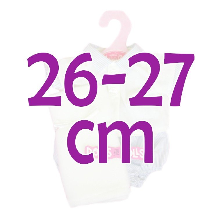 Outfit for Antonio Juan doll 26-27 cm - Blue strips outfit with blanket