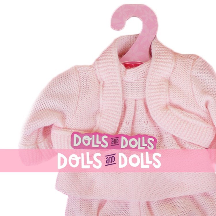 Outfit for Antonio Juan doll 26-27 cm - Pink knitted outfit