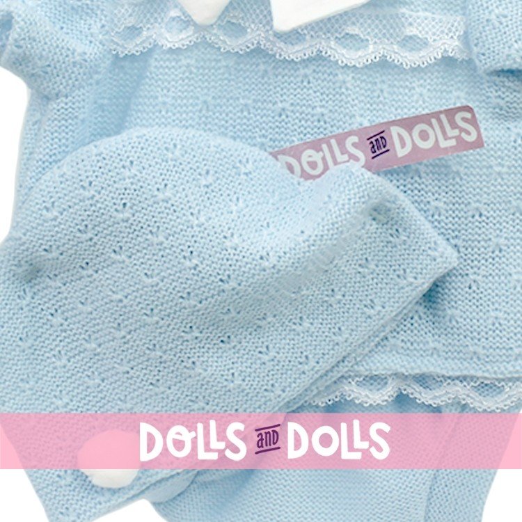 Outfit for Antonio Juan doll 40-42 cm - Blue outfit with lace and hat