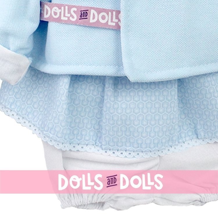 Outfit for Antonio Juan doll 40-42 cm - Printed outfit with light blue jacket