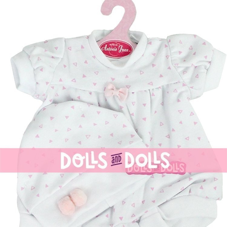 Outfit for Antonio Juan doll 40-42 cm - Triangle printed dress with hat
