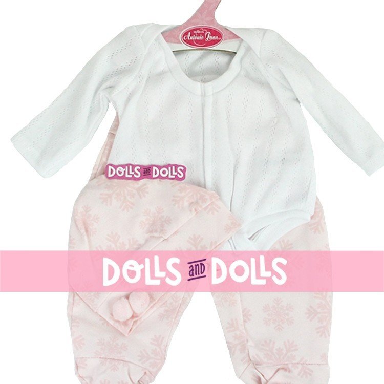 Outfit for Antonio Juan doll 40-42 cm - Pink flakes outfit with hat