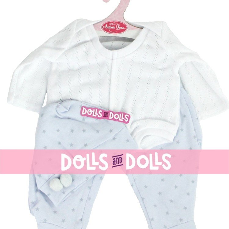 Outfit for Antonio Juan doll 40-42 cm - Blue stars outfit with hat
