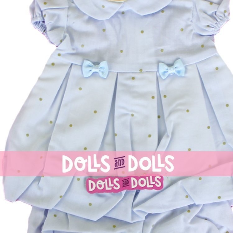 Outfit for Antonio Juan doll 40-42 cm - Blue outfit with gold dots printed
