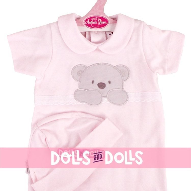 Outfit for Antonio Juan doll 40 - 42 cm - Sweet Reborn Collection - Bear printed pyjamas with hat