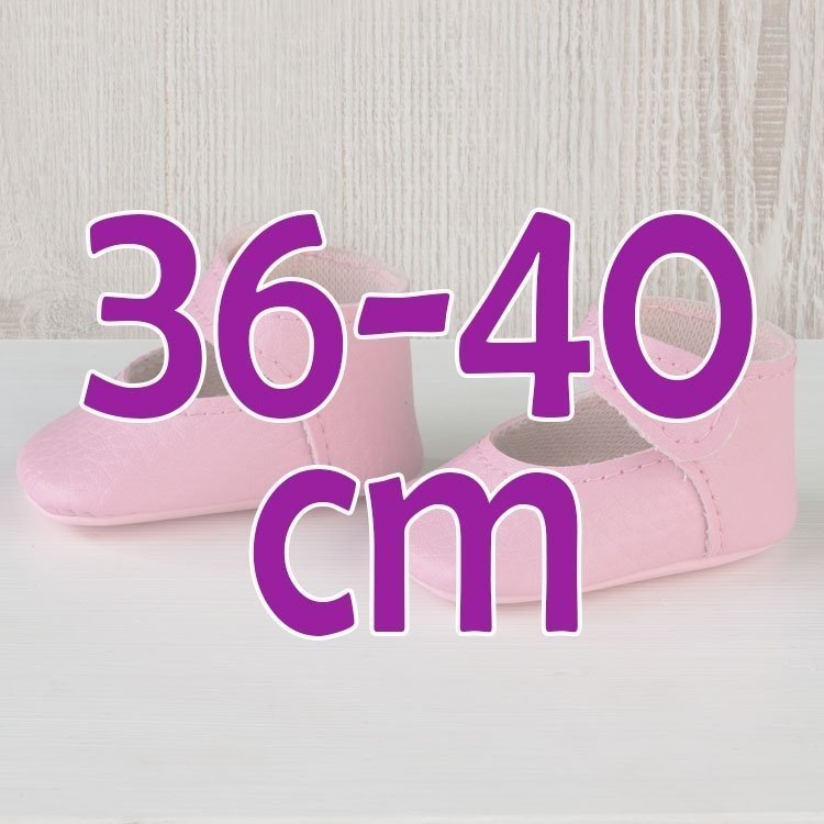 Complements for Así doll 36 to 40 cm - Pink bootie shoes for Guille, Koke and Nelly doll
