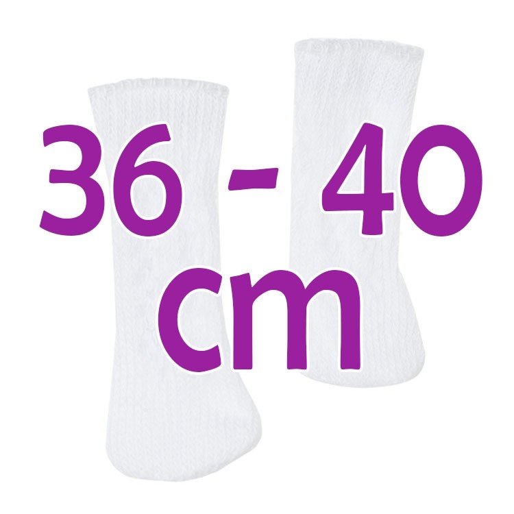 Complements for Así doll 36 to 40 - White socks