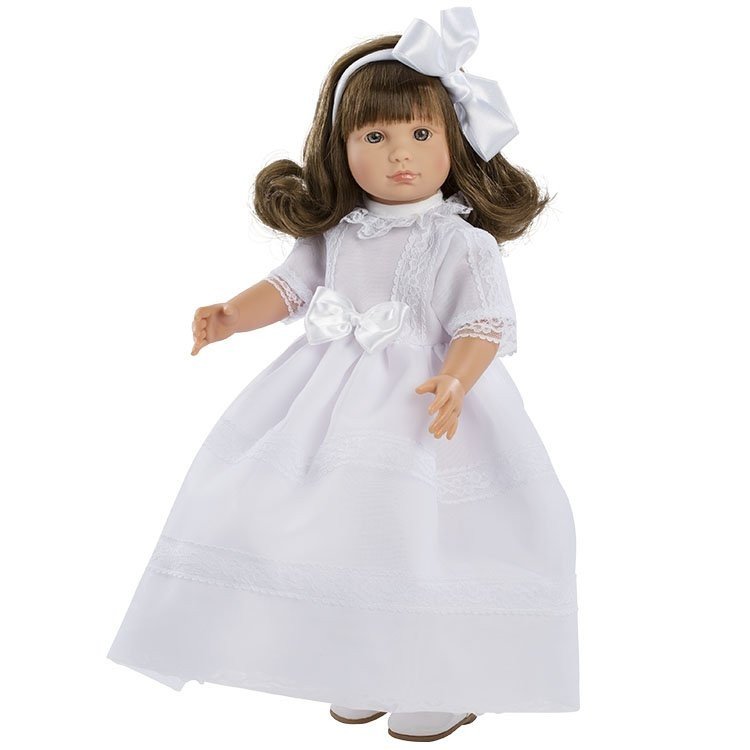 Así doll 40 cm - Nelly brown Communion with bow
