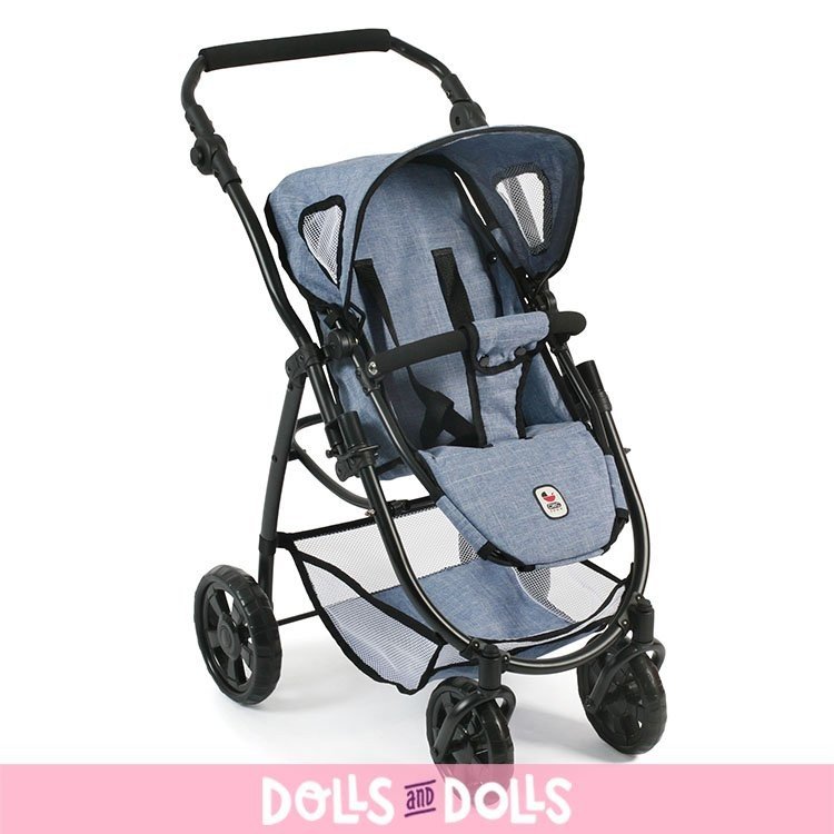 Emotion 3 in 1 doll pram 77 cm - Chair, carrycot and car seat combination - Bayer Chic 2000 - Jeans Blue