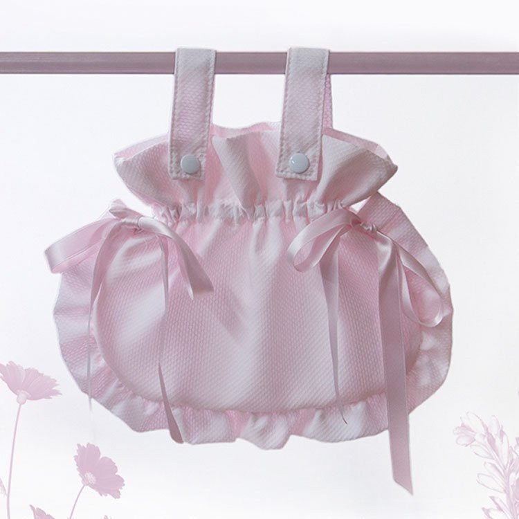 Bebelux pique pink bag with satin ties