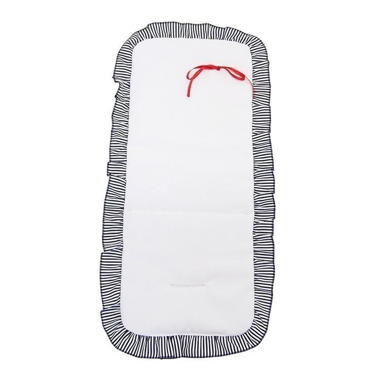 Pique white liner with navy trim for Bebelux pushchair Big