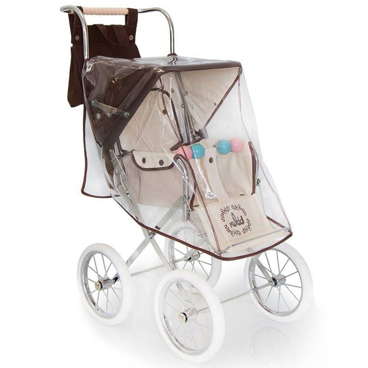 Chocolate colour rain cover for Bebelux Big doll pushchair