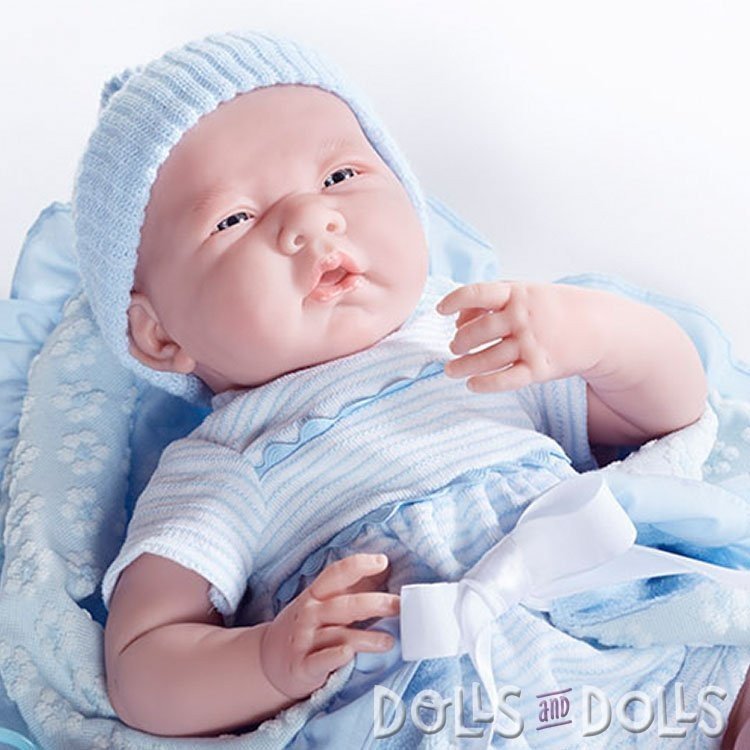 Berenguer Boutique doll 39 cm - 18787 The newborn with blue dress with blanket and accessories