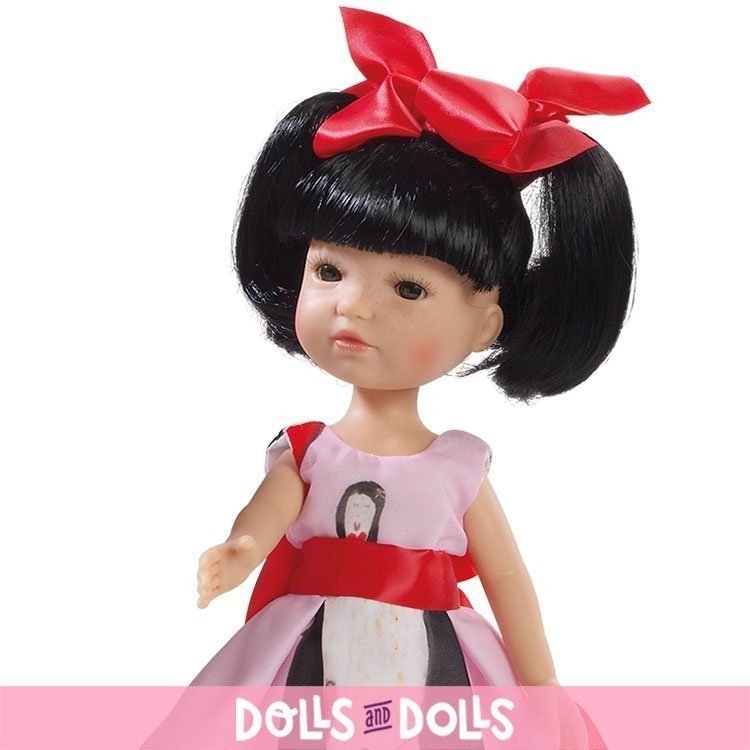 Berjuan doll 35 cm - Gretta with pink dress