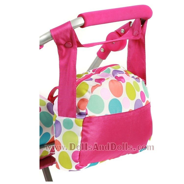 Bag for doll pram Bayer Chic 2000 Fuchsia and colored bubbles Dolls And Dolls Collectible Doll shop