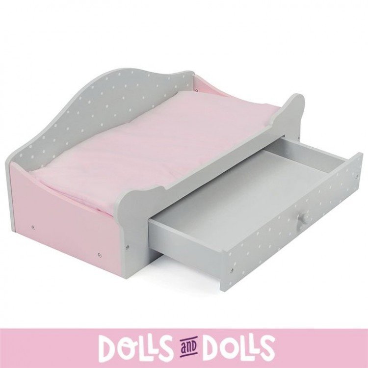 Doll wooden changing table - Bayer Chic 2000 - Pink and grey