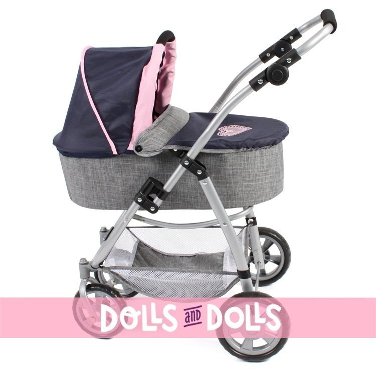 Emotion 2 in 1 doll pram 77 cm - Chair and carrycot combination - Bayer Chic 2000 - Navy-Grey