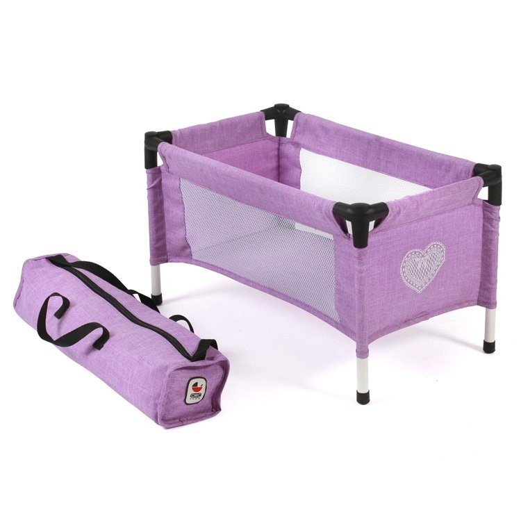 Travel crib for dolls to 45 cm - Bayer Chic 2000 - Lilac