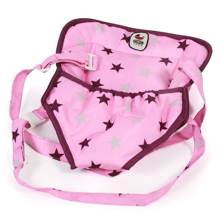Baby doll carrier - Bayer Chic 2000 - Raspberry-pink stars