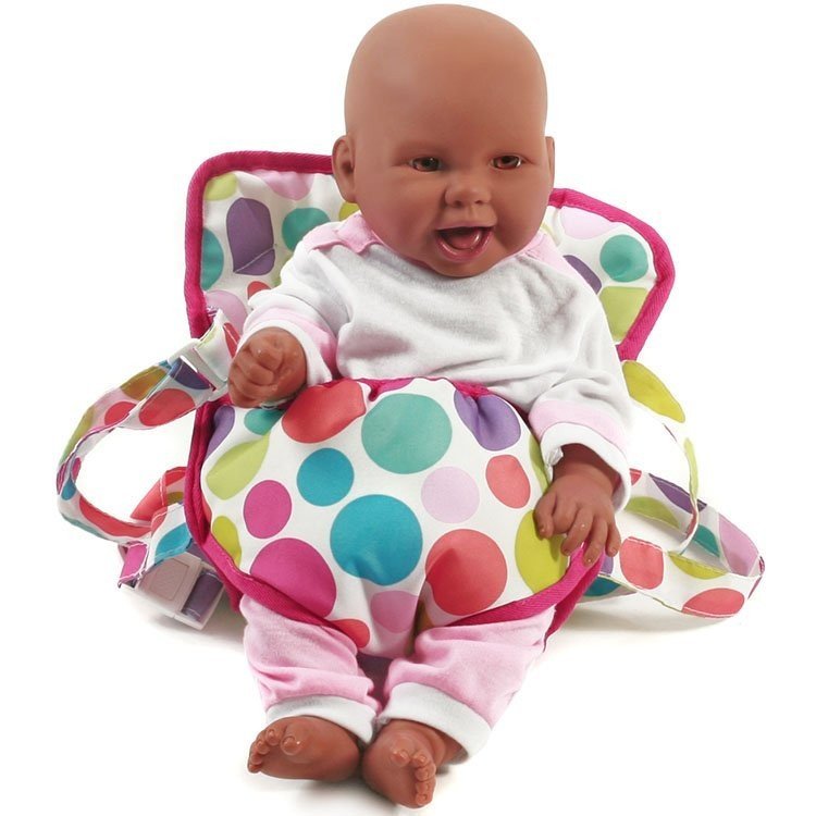 Baby doll carrier - Bayer Chic 2000 - Fuchsia and colored bubbles