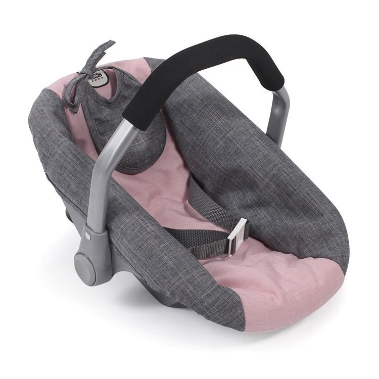 Car Seat for dolls of 46 cm - Bayer Chic 2000 - Pink-Grey