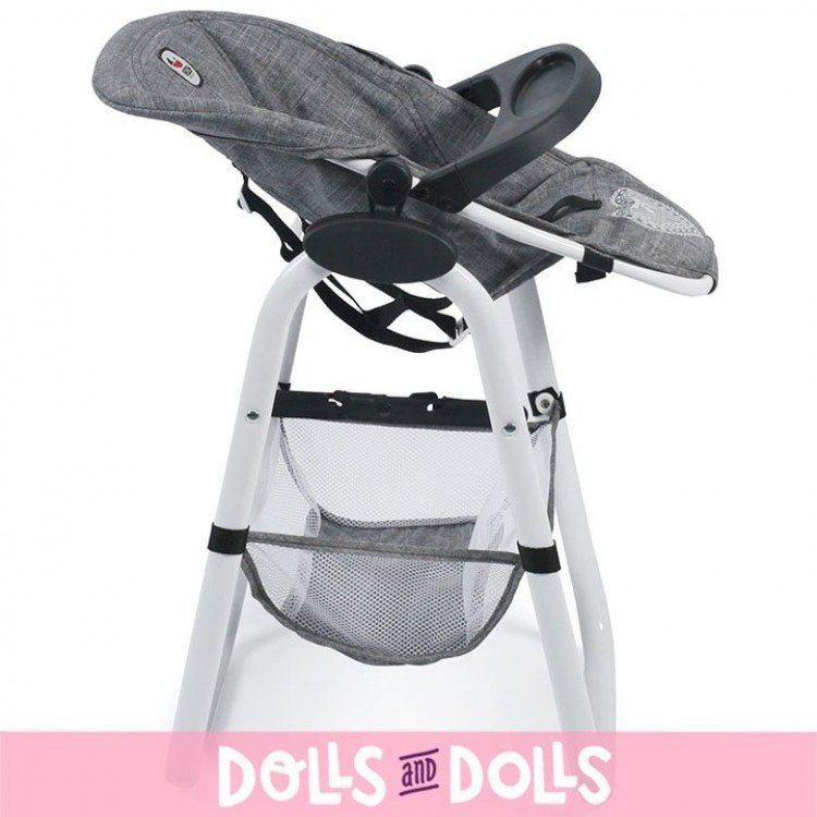 Doll High Chair for dolls to 55 cm - Bayer Chic 2000 - Grey denim
