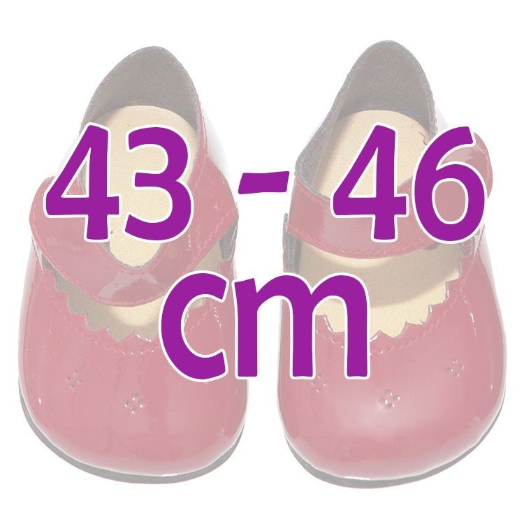 Complements for Así doll 43 to 46 cm - Red maroon shoes for María, Pablo, Leo and Limited Series doll