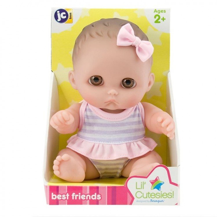 Designed by Berenguer doll 21 cm - Lil' Cutesies - Mimi with pink ribbon