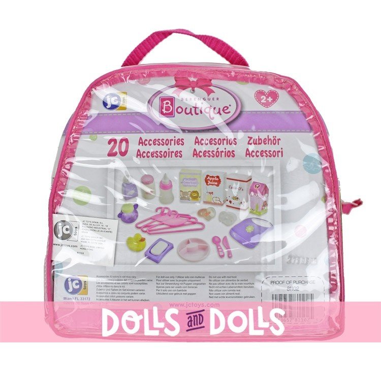 Complements for Designed by Berenguer 33 to 43 cm doll - Bag with accessories