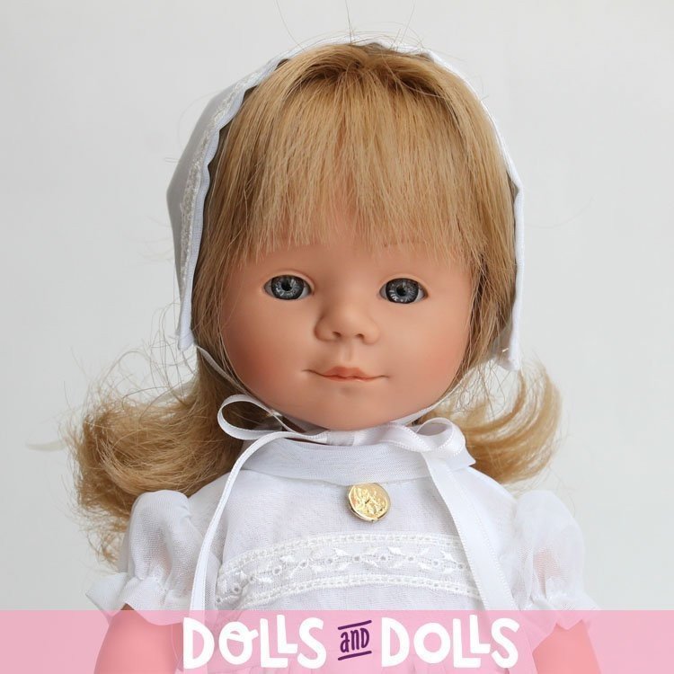 D'Nenes doll 34 cm - Marieta communion with hood