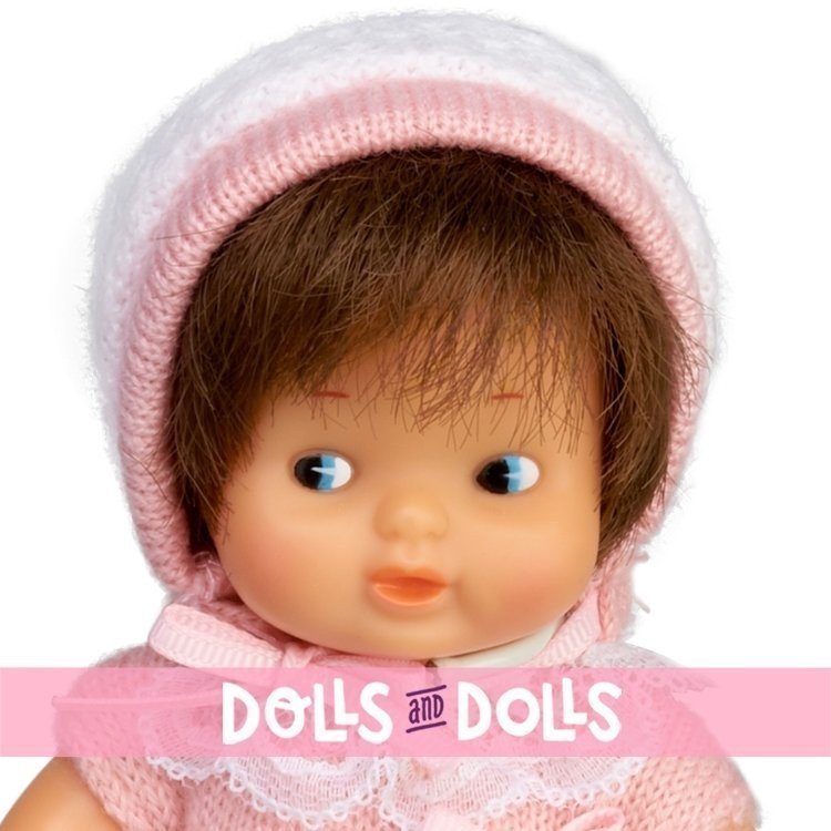 Barriguitas Classic doll 15 cm - Brunette baby girl with dress