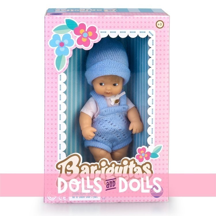 Barriguitas classic doll 15 cm - Blonde baby boy with romper