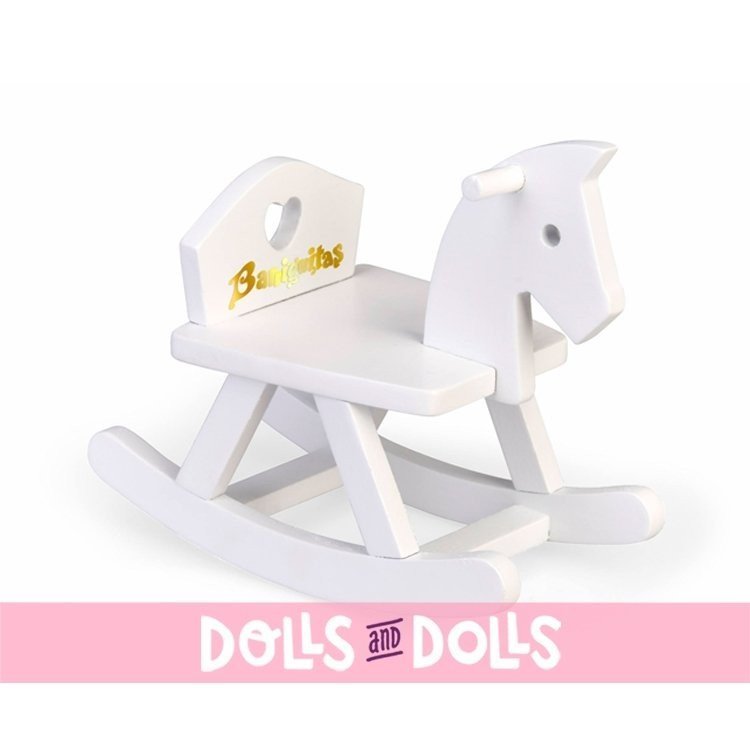 Accessories for Barriguitas Classic doll 15 cm - Set of carrycot, rocking-horse and stuffed bunny